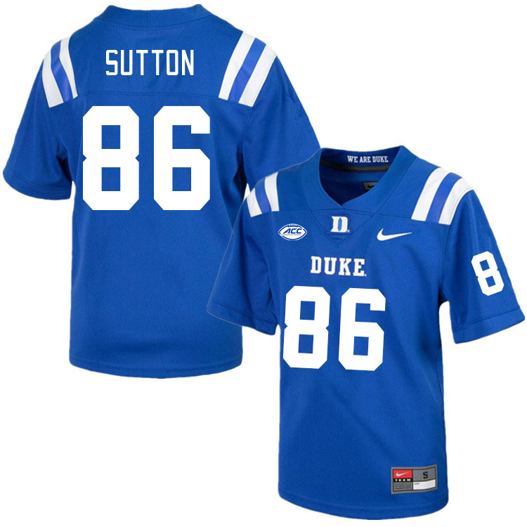 Men #86 Hayes Sutton Duke Blue Devils College Football Jerseys Stitched Sale-Royal